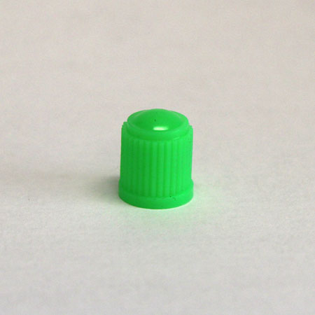 GREEN PLASTIC VALVE CAP 