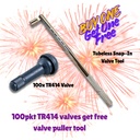 TR414 SNAP-IN VALVES PLUS VALVE PULLER TOOL