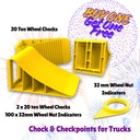 20 TON CHOCKS & 100 X 32MM WHEEL INDICATOR