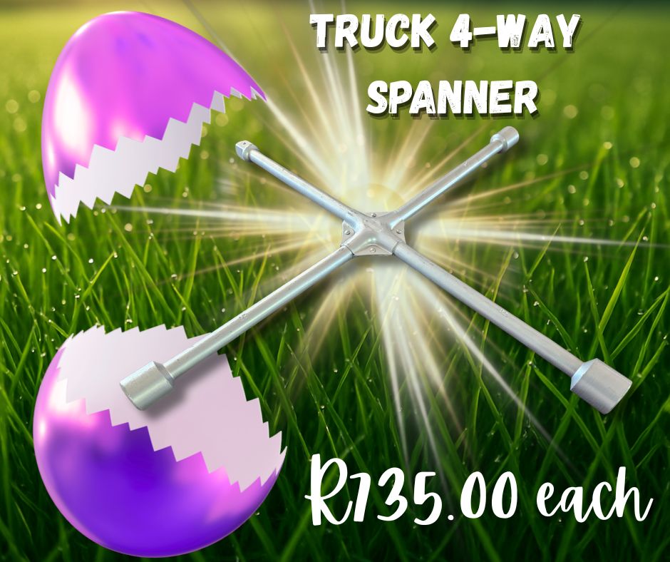 TRUCK 4-WAY SPANNER - 24, 27, 32MM AND 1 INCH SQ