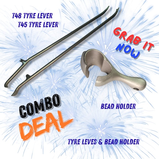 [COMBO9] T48 & T45 TYRE LEVERS AND BEAD KEEPER SET